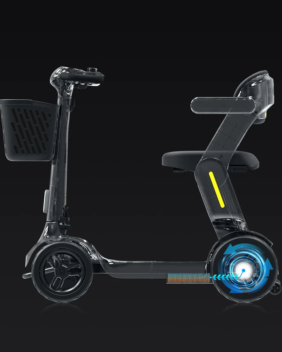 Opvouwbare scootmobiel met sterke motor