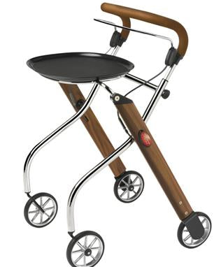 Let's go indoorrollator teak/zwart - TotaalThuisZorg