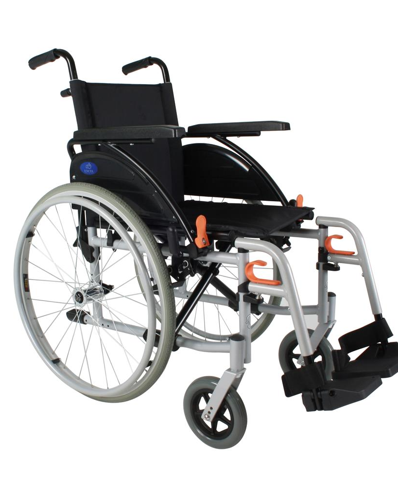 Rolstoel Excel G-Eco grootwiel incl voetsteunen zitb 60 cm zitd 46 cm PU banden < 130 kg - TotaalThuisZorg