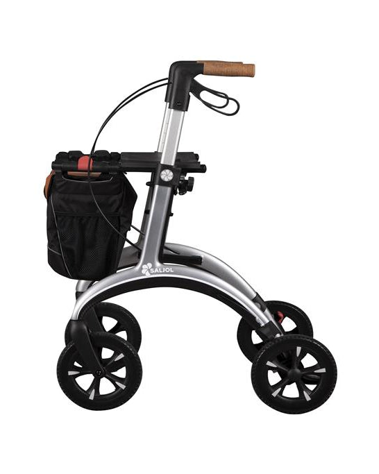 Carbon rollator grijs - TotaalThuisZorg