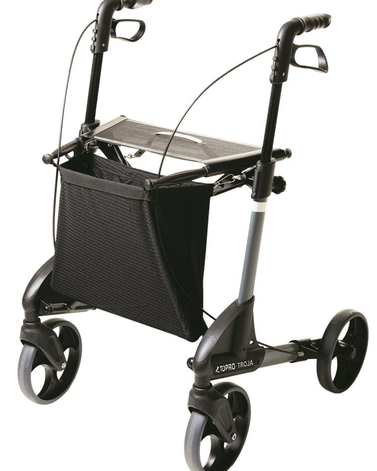 Rollator Topro Troja Classic mt M grijs 150-200 cm <165 kg - TotaalThuisZorg