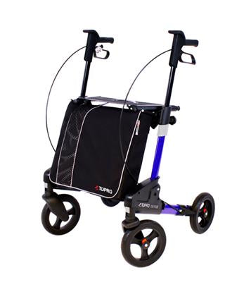 Rollator Topro Odysse incl vervoertas marine blauw 150-200 cm < 150 kg - TotaalThuisZorg