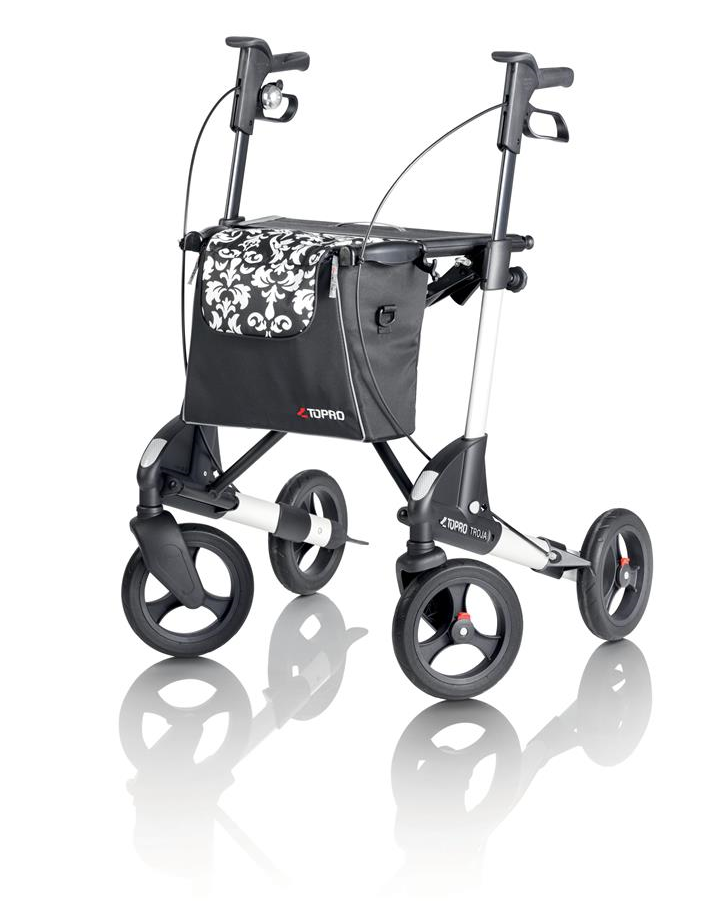 Rollator Topro Troja 2G incl rugsteun mt M wit 150-200 cm < 150 kg - TotaalThuisZorg