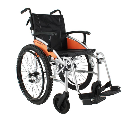 Rolstoel Excel G-Explorer zitb 45 cm zitd 42 cm zilver - TotaalThuisZorg