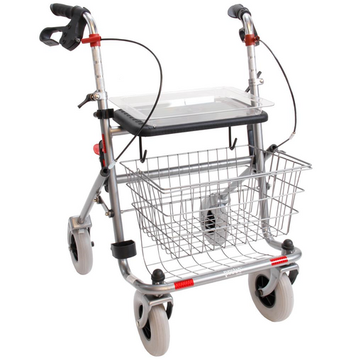 Provo rollator lichtgewicht 43 cm titanium < 100 kg - TotaalThuisZorg