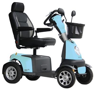 Scootmobiel Excel Galaxy Plus 4 kite blue incl accu's & lader - TotaalThuisZorg