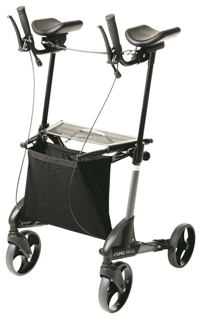 Rollator Topro Troja Classic Walker onderarmschaal mt S zilver < 125 kg - TotaalThuisZorg