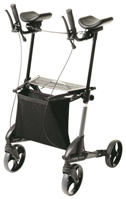 Rollator Topro Troja Classic Walker onderarmschaal mt M grijs < 135 kg - TotaalThuisZorg